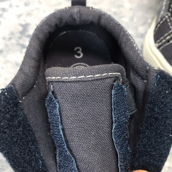 Wonder Nation Navy Blue Canvas Slip-On Velcro Shoes Baby Boy 3 ✨Like NEW✨ - Picture 10 of 11